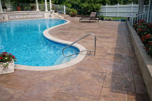 Concrete Pool Deck in Newton MA